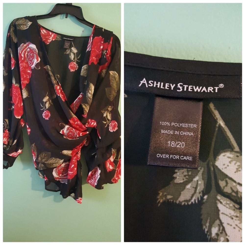 Sheer beautiful Rose blouse
